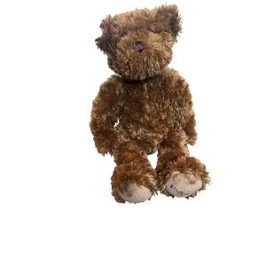 FAO Schwarz Brown Teddy Bear Plush Stuffed Animal Toy Soft Cuddly Medium Buddy